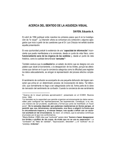 ACERCA DEL SENTIDO DE LA AGUDEZA VISUAL