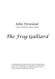 The Frog Galliard