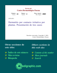 dermatitis irritativas por plantas