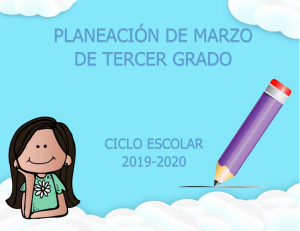 Planeacion de marzo - 3er Grado 2019 - 2020