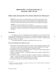 Obtencion Y Utilizacion De Manteca De Cacao