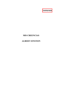Albert Einstein - Mis creencias