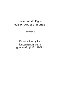 David Hilbert y los fundamentos de la ge