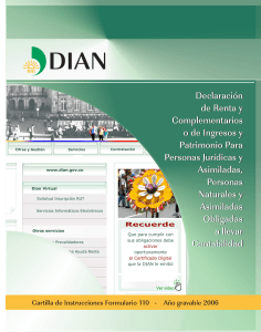 DIAN - Cartilla declaracíon de renta - 2006