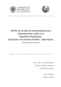 Plan de Mantenimiento Vial en República Dominicana