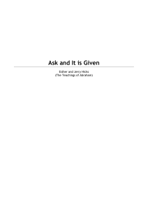 Abraham-Hicks - Ask and It is Given-