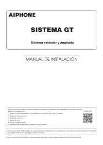 GT MANUAL DE INSTALACIÓN estándar y ampliado sistema de citofonos