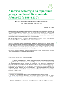 A intervenção régia na toponímia galega medieval. Os nomes de Afonso IX (1188-1230)