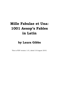 Mille Fabulae et Una: Aesopi Fabulae Latinae