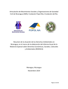 Informe Ambiental Nicaragua