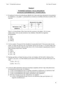 Práctica 2 Probabilidad condicional / Teorema Bayes