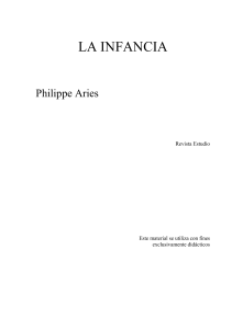 Ariès, Philippe La infancia