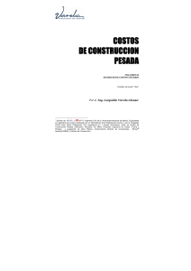 COSTOS DE CONSTRUCCION PESADA