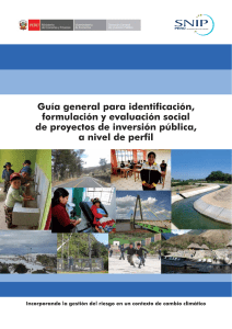 GUIA GENERAL PARA IDENTIFICACION Y EVALUACION SOCIAL DE PROYECTOS