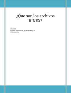 Que son los archivos RINEX