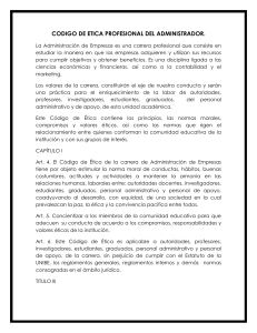 CODIGO DE ETICA PROFESIONAL DEL ADMINISTRADOR