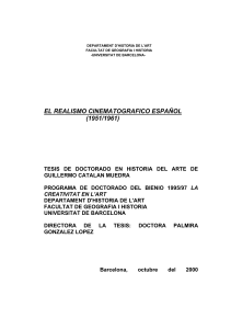 El realismo cinematografico espanol (1951-1961), por Guillermo Catalan Muedra (TESIS DOCTORAL)