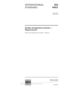 Quality management systems Requirements