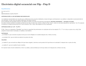 Electrónica digital secuencial con Flip -flop TIPO d