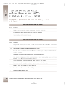 Criterios de Evaluación del Test del Reloj (TDR)