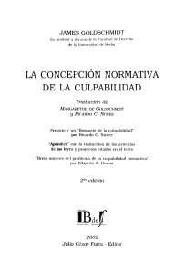 L - CONCEPCION NORMATIVA DE LA CULPABILIDAD (JAMES GOLDSCHMIDT)