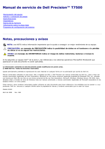 DEll precision t7500 Service Manual es-mx