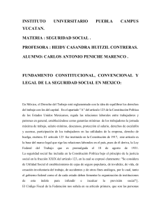 FUNDAMENTO CONSTITUCIONAL DE LA SEGURIDAD SOCIAL TAREA 1