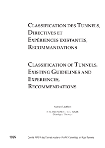 1996 CLASIFicación de  Túneles