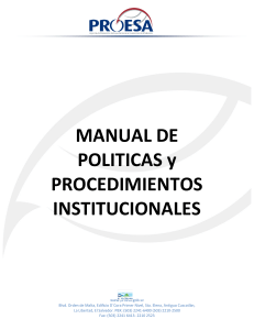 Manual de Politicas y Procedimientos Institucionales