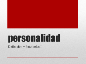 TRASTORNOS DE PERSONALIDAD DSM-5 Sociología L-1A