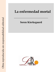 La enfermedad mortal Soren kierkegaard
