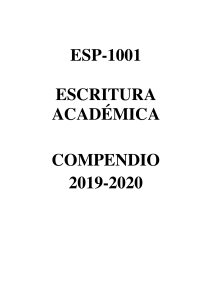 Compendio Escritura Académica 201910