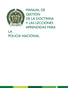 Manual de gestión de la doctrina y las lecciones aprendidas para la Policía Nacional