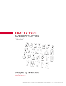 CraftyType Nudist Letters