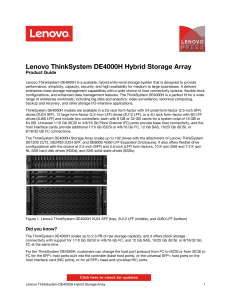 Brochure Lenovo ThinkSystem DE4000H