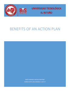 BENEFITS OF AN ACTION PLAN