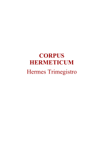Corpus hermeticum - Hermes Trimesgisto