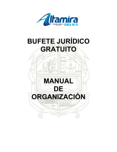 Manual de Organizacion Bufete Juridico Gratuito.