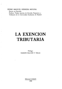 La exencion tributaria Colex Madrid 1990
