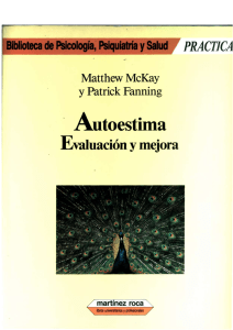 AUTOESTIMA (EVALUACIÒN Y MEJORA) - Matthew McKay y Patrick Fanning - (1991)