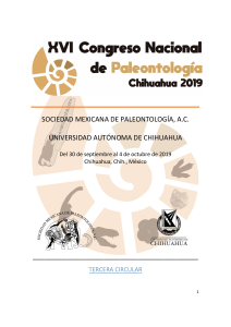 Presentación Cartel de congreso Nal. de paleontología 