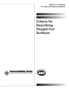 AWS C4.1-77 (R2010) Criteria for Describing Oxygen-Cut Surfaces