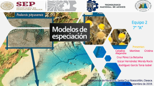 Modelos de especiación - Equipo 2