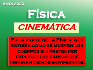 REPASO- FISICA CINEMATICA SECUNDARIO