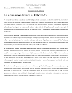 La educación frente al COVID-19