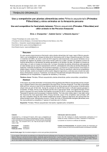 Uso y competición por plantas alimenticias entre Pithecia aequatorialis (Primates: Pitheciidae) y otros animales en la Amazonía peruana