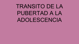 TRANSITO DE LA PUBERTAD A LA ADOLESCENCIA