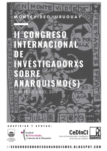 ACTAS II Congreso Internacional Anarquismos 2019