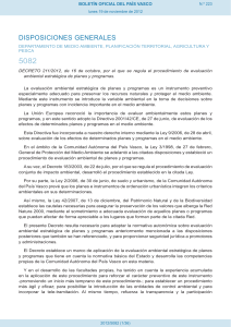 Decreto 211 2012 Evaluación Ambiental Estratégica País Vasco