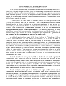 JUSTICIA ORDINARIA O CONSUETUDINARIA, AJPOP, RABY